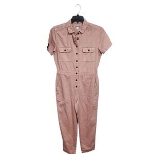 Outerknown One Piece Jumpsuit Rose Pink Front Women's S‎ P